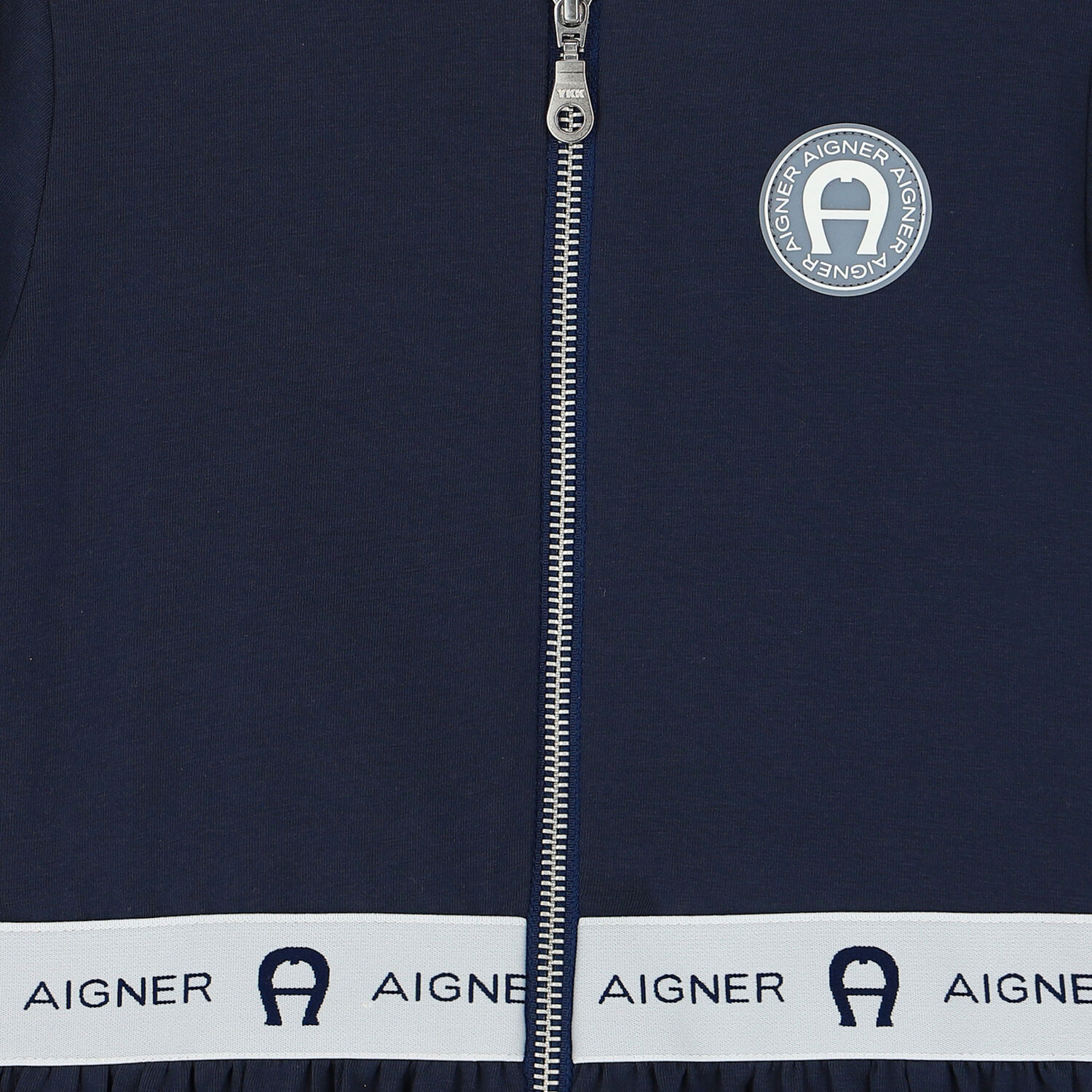 Girls Navy Blue Logo Dress, 1, hi-res