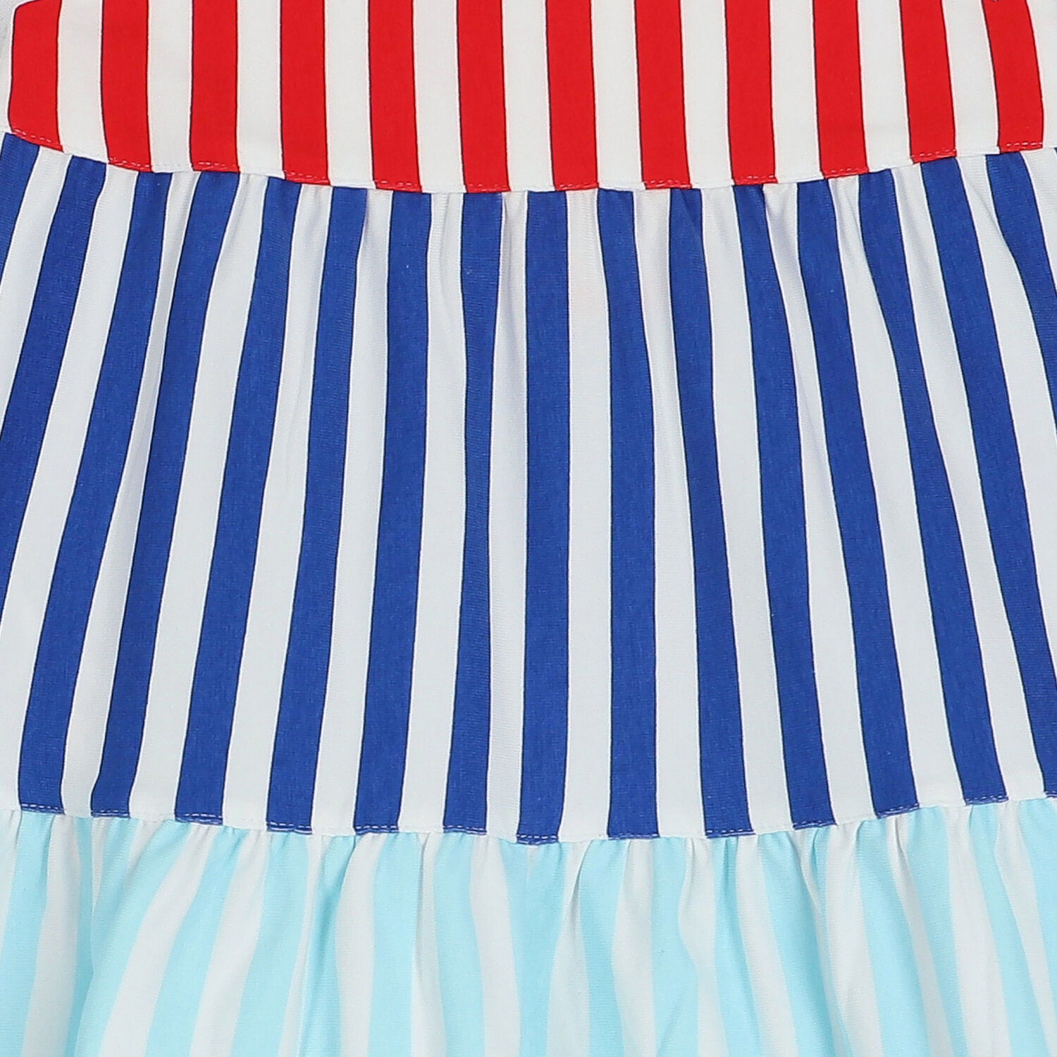 Girls Red, White & Blue Striped Dress, 1, hi-res