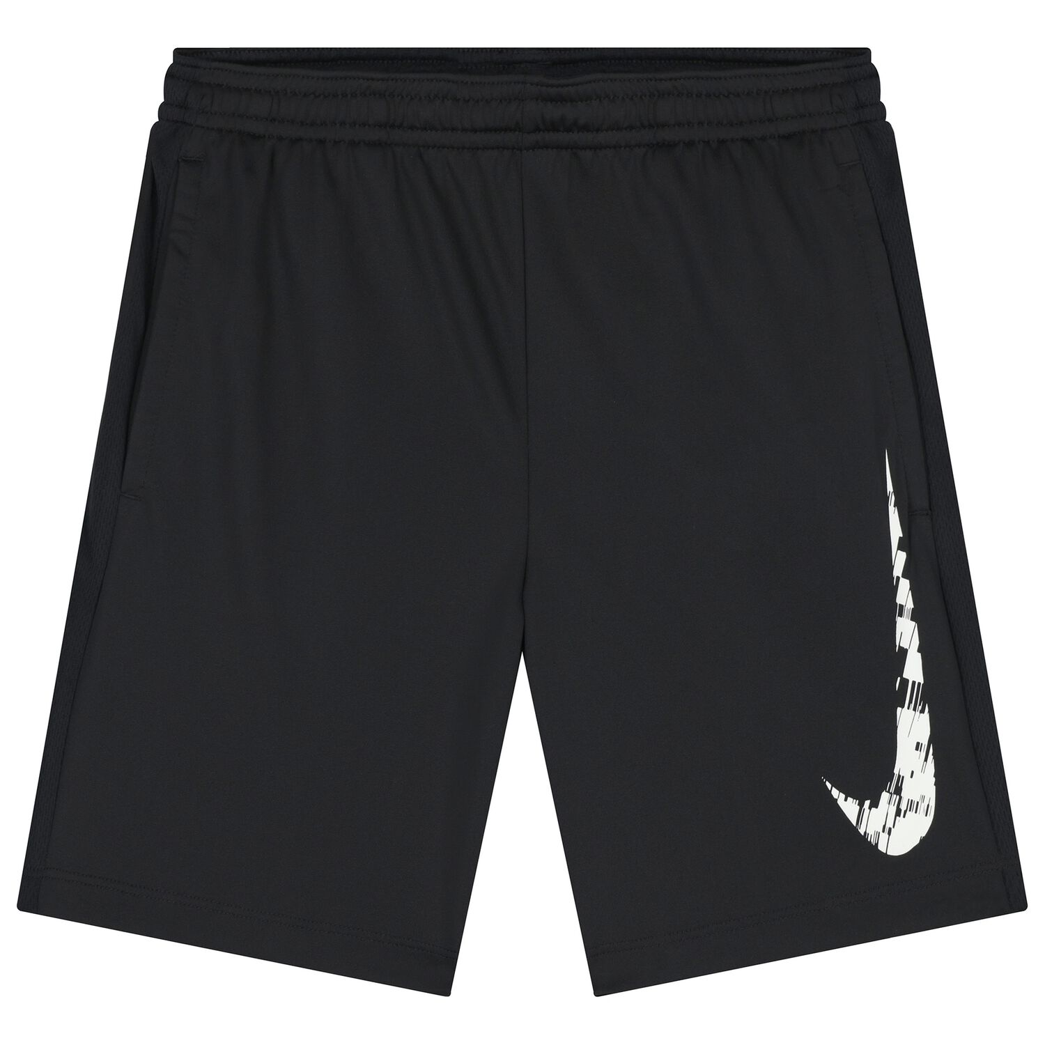 Boys Black Logo Dri-Fit Shorts, 1, hi-res