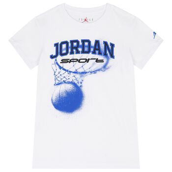 Boys White Jordan Logo T-Shirt