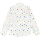 Boys White Logo Shirt, 1, hi-res