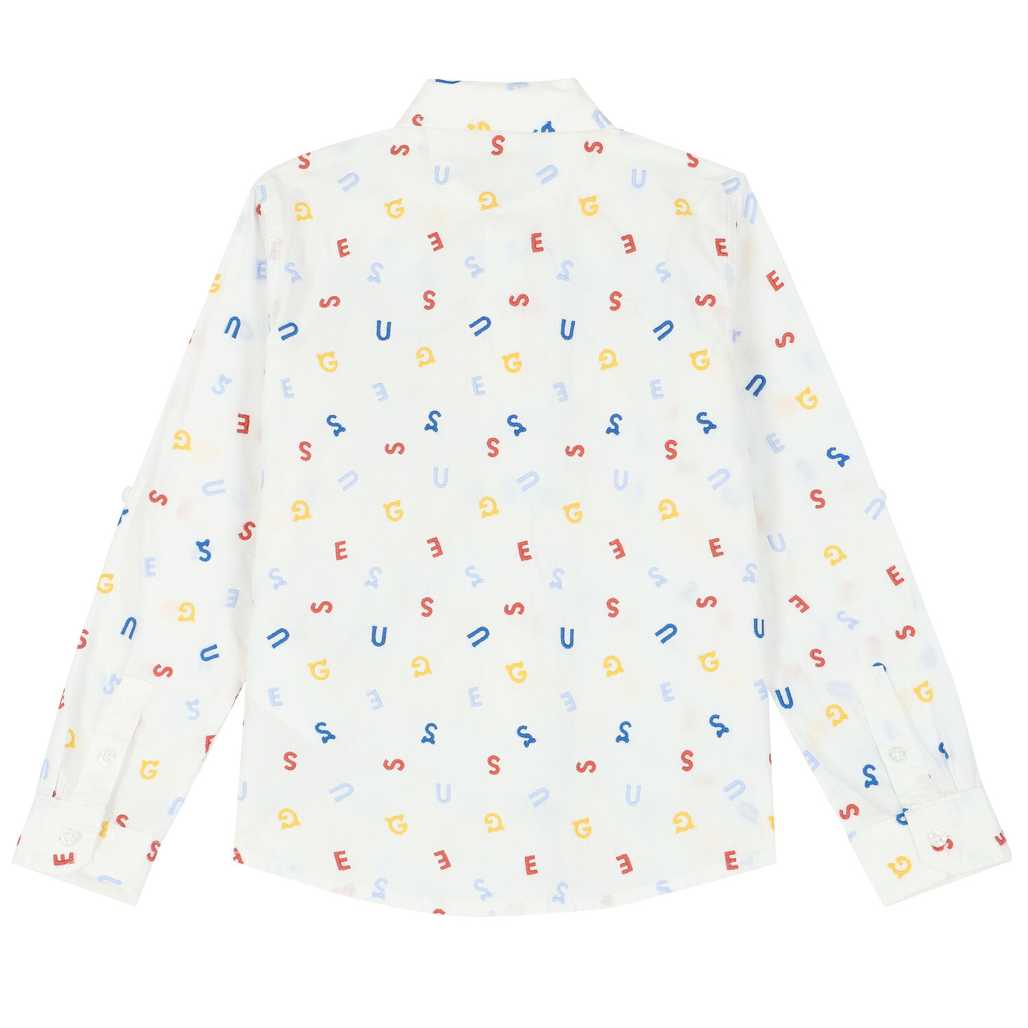 Boys White Logo Shirt, 1, hi-res