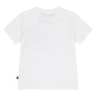 Younger Boys White Logo T-Shirt, 1, hi-res