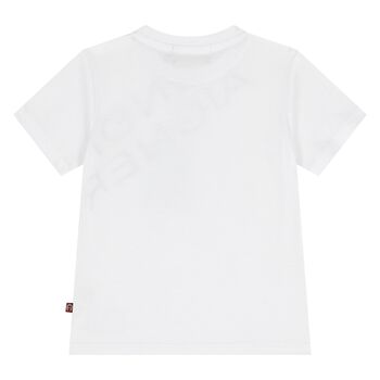 Younger Boys White Logo T-Shirt