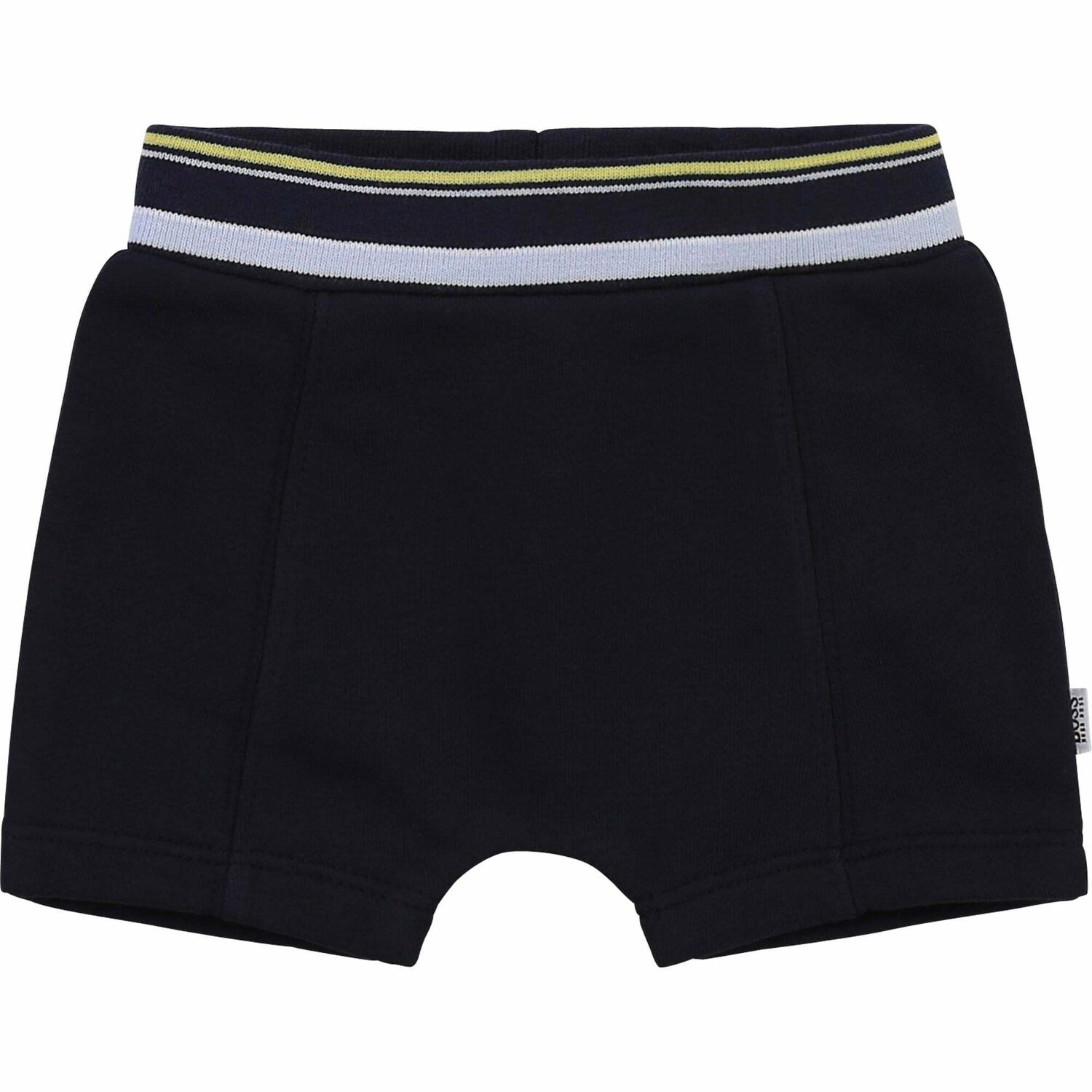 Baby Boys Navy Blue Logo Shorts, 1, hi-res