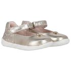 Younger Girls Gold Heart Shoes, 1, hi-res