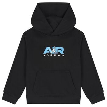 Boys Black Jordan Logo Hooded Top
