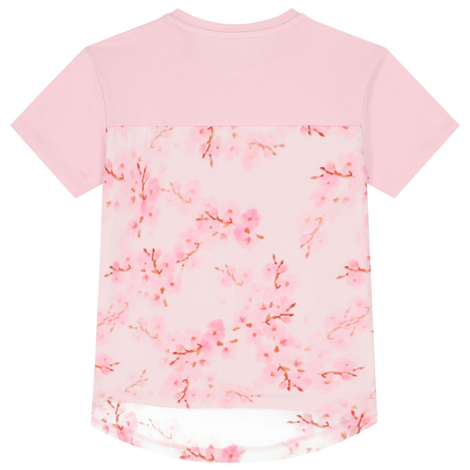 Girls Pink Logo Cherry Blossom T-Shirt, 1, hi-res