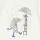 Girls Ivory Long Sleeve Top, 2, hi-res