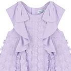 Girls Lilac Flowers Chiffon Dress, 2, hi-res