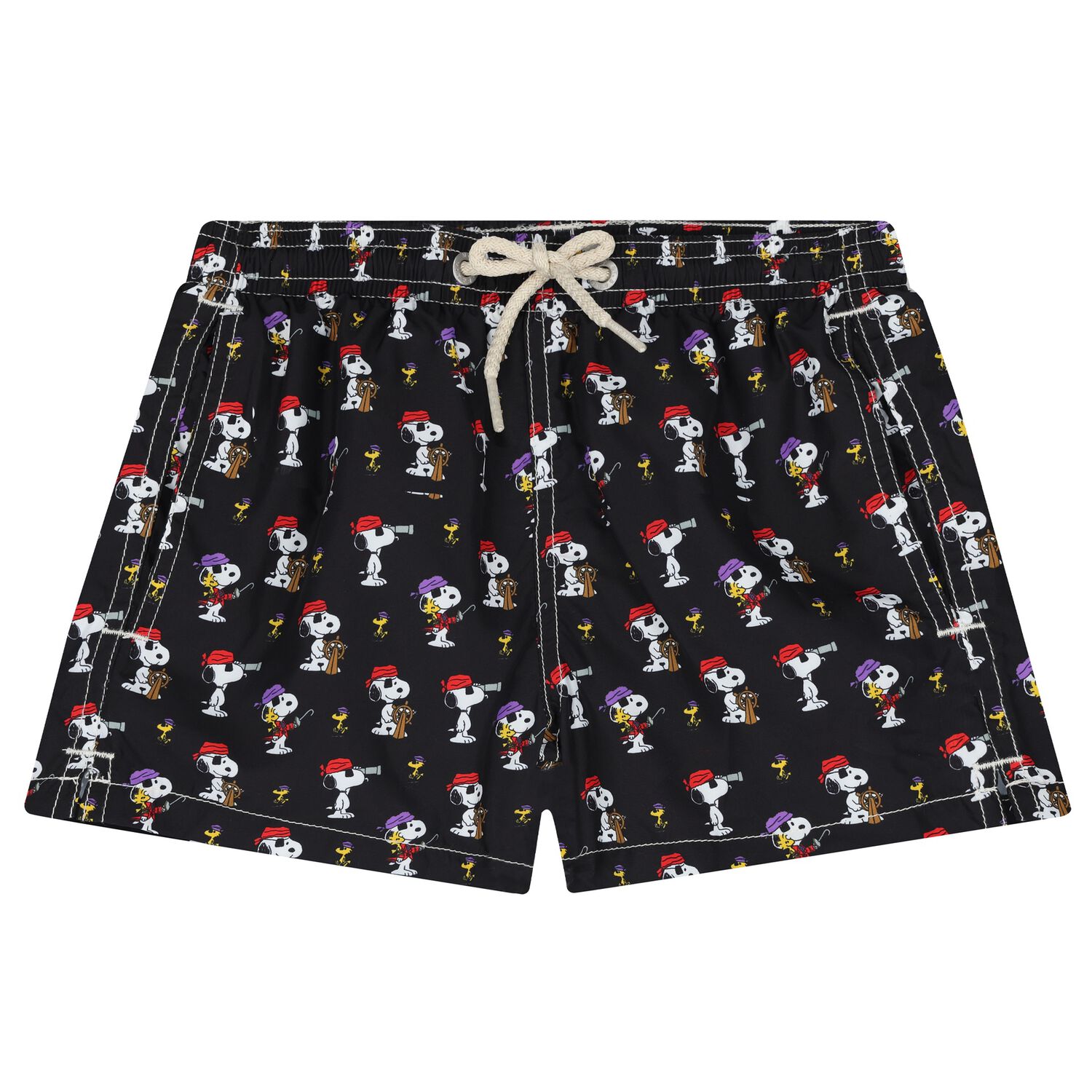 Boys Black Snoopy Swim Shorts, 1, hi-res image number null