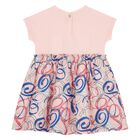 Younger Girls Pink Ribbon Dress, 2, hi-res