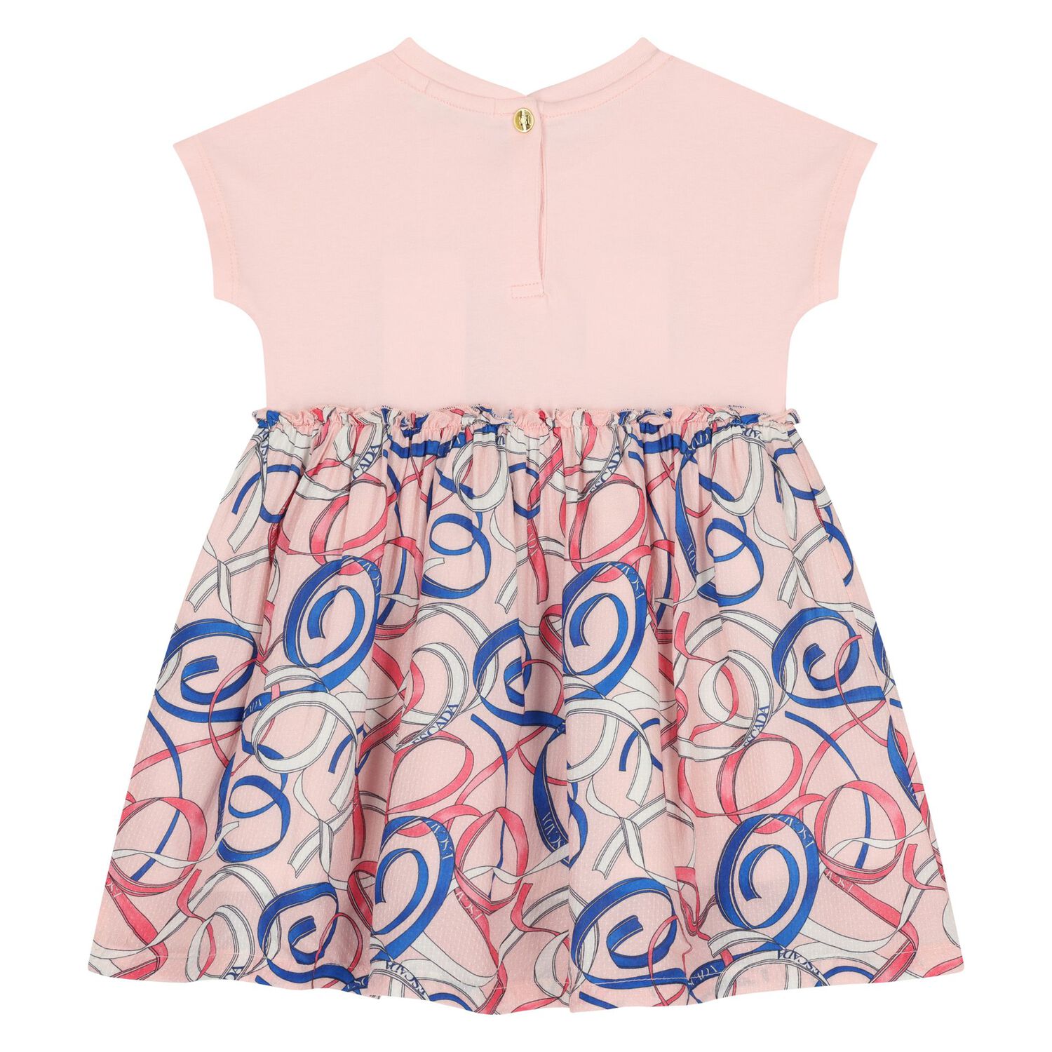 Younger Girls Pink Ribbon Dress, 2, hi-res