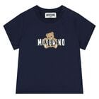 Younger Navy Blue Teddy Bear Logo T-Shirt, 3, hi-res