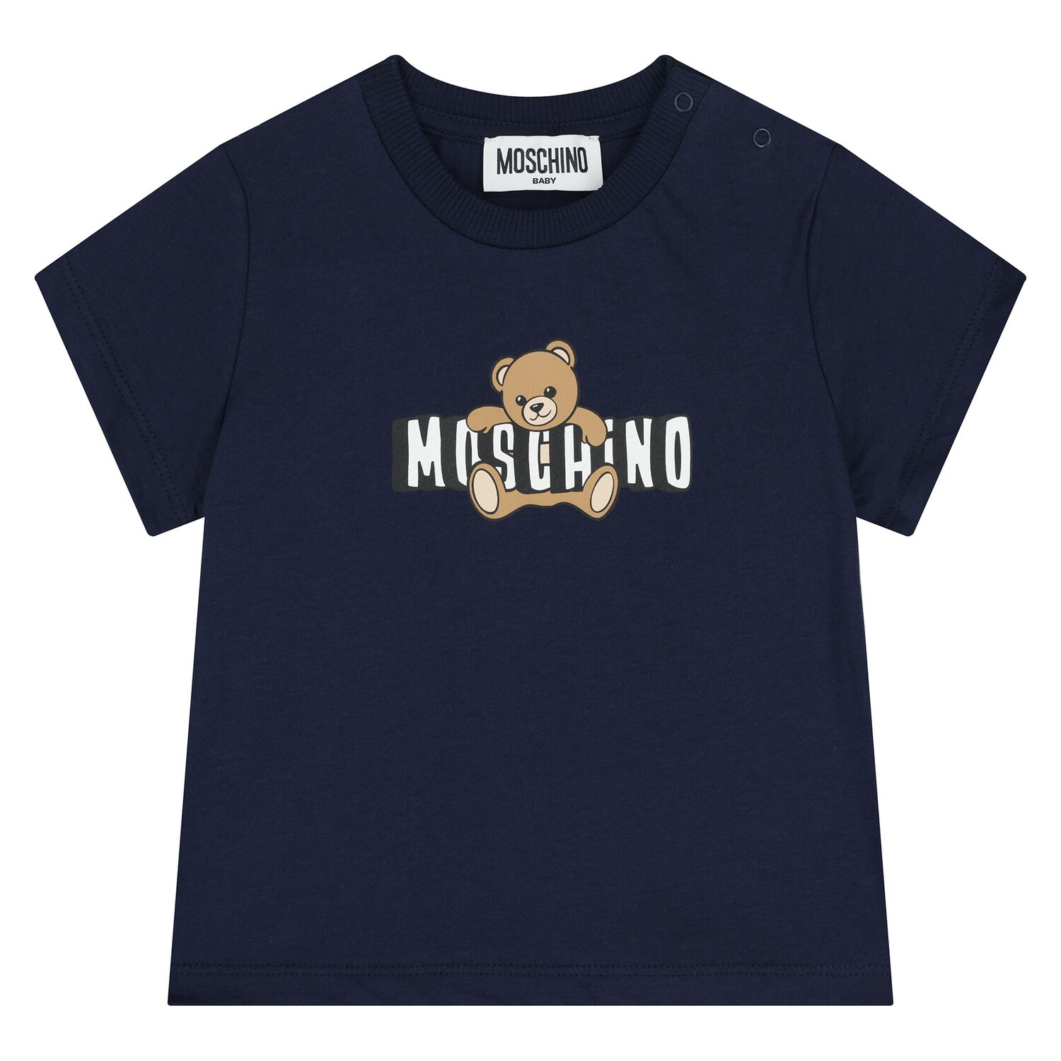 Younger Navy Blue Teddy Bear Logo T-Shirt, 3, hi-res