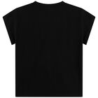 Girls Black Logo T-Shirt, 1, hi-res