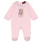Baby Girls Pink Teddy Bear Logo Babygrow, 2, hi-res