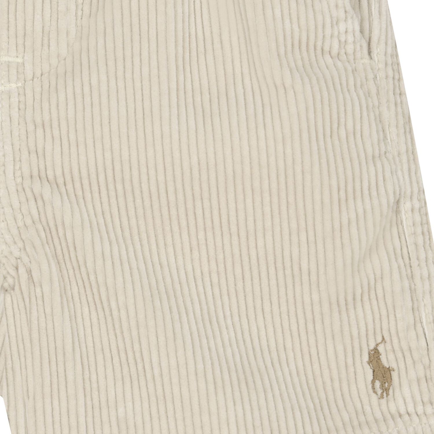 Baby Boys Beige Logo Corduroy Shorts, 1, hi-res