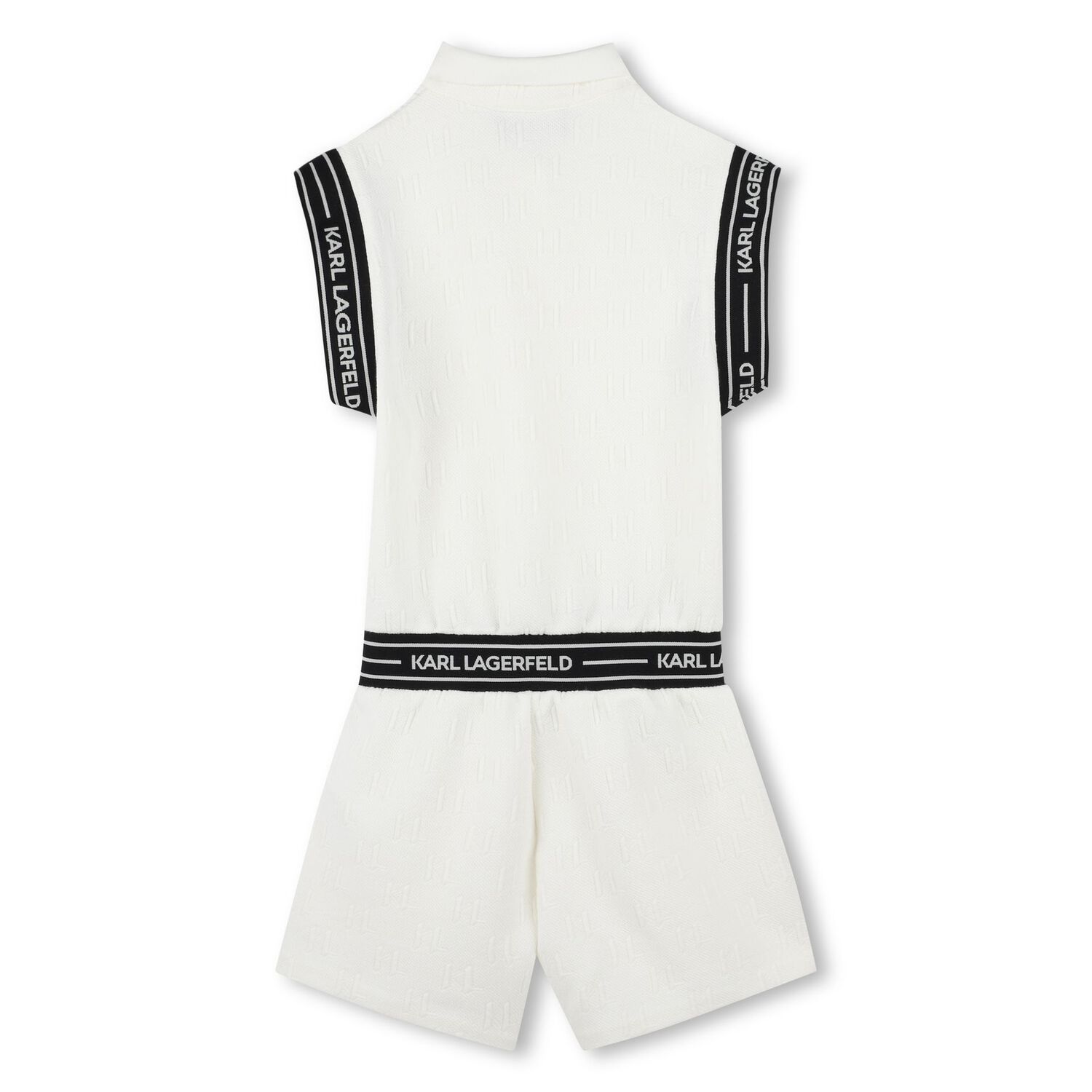 Girls White Logo Playsuit, 1, hi-res image number null