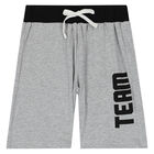 Boys White and Grey Shorts Set, 1, hi-res