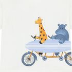 Younger Boys White & Orange Shorts Set, 1, hi-res