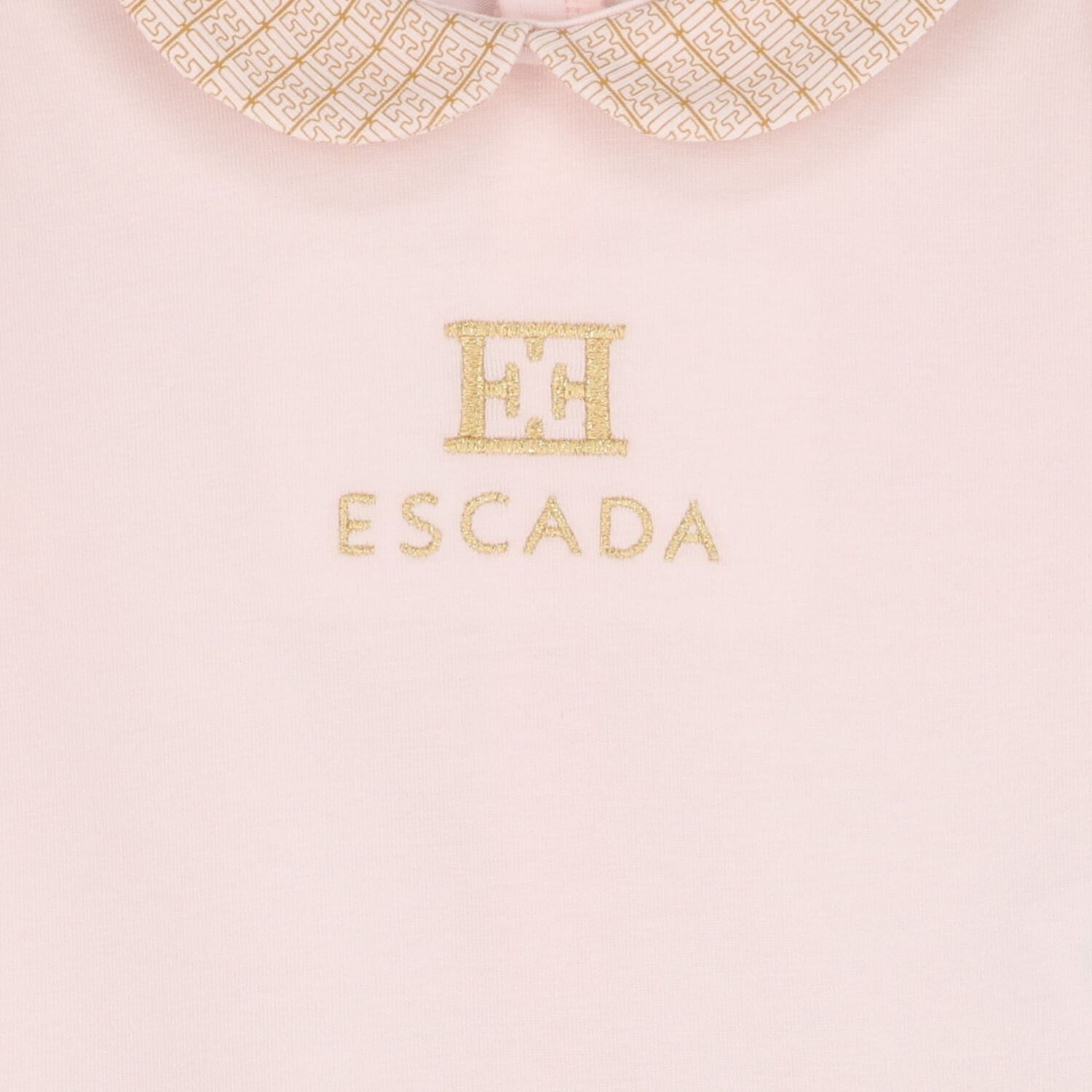Baby Girls Pink & Gold Babygrow, 1, hi-res