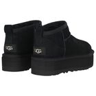 Girls Black Classic Ultra Mini Platform Suede Boots, 1, hi-res
