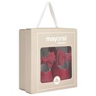 Baby Girls Red Bow Pre Walker Shoes, 2, hi-res