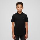 Boys Black Logo Polo Shirt, 1, hi-res