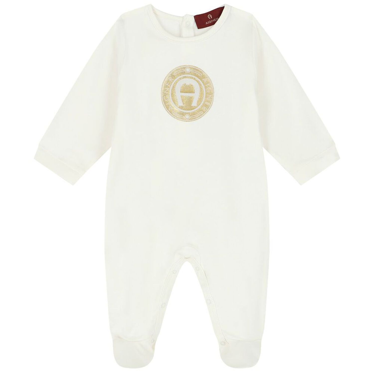 Ivory & Gold Logo Babygrow Gift Set, 1, hi-res