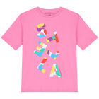 Girls Pink Logo T-Shirt, 2, hi-res