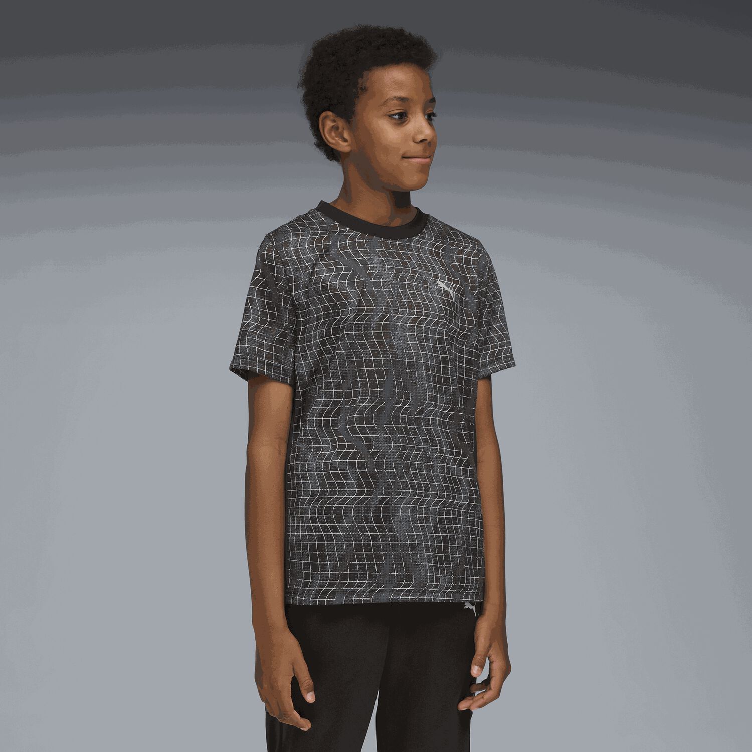 Boys Black Logo T-Shirt, 1, hi-res