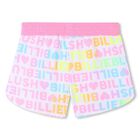Girls White & Pink Logo Shorts, 1, hi-res