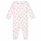 Baby Girls White & Pink Teddy Babygrow, 2, hi-res