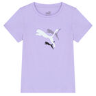 Girls Purple & Black Logo Shorts Set, 1, hi-res