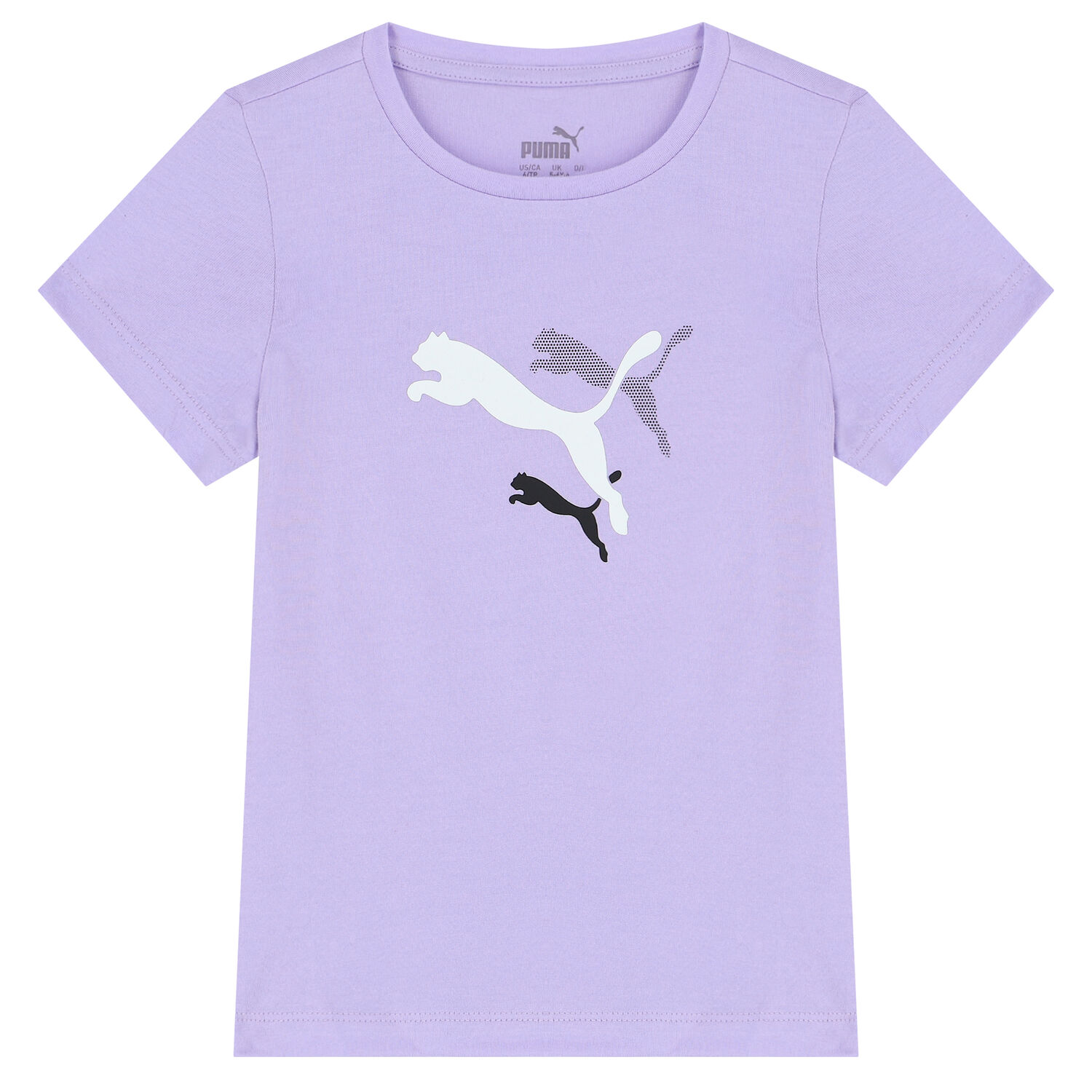 Girls Purple & Black Logo Shorts Set, 1, hi-res