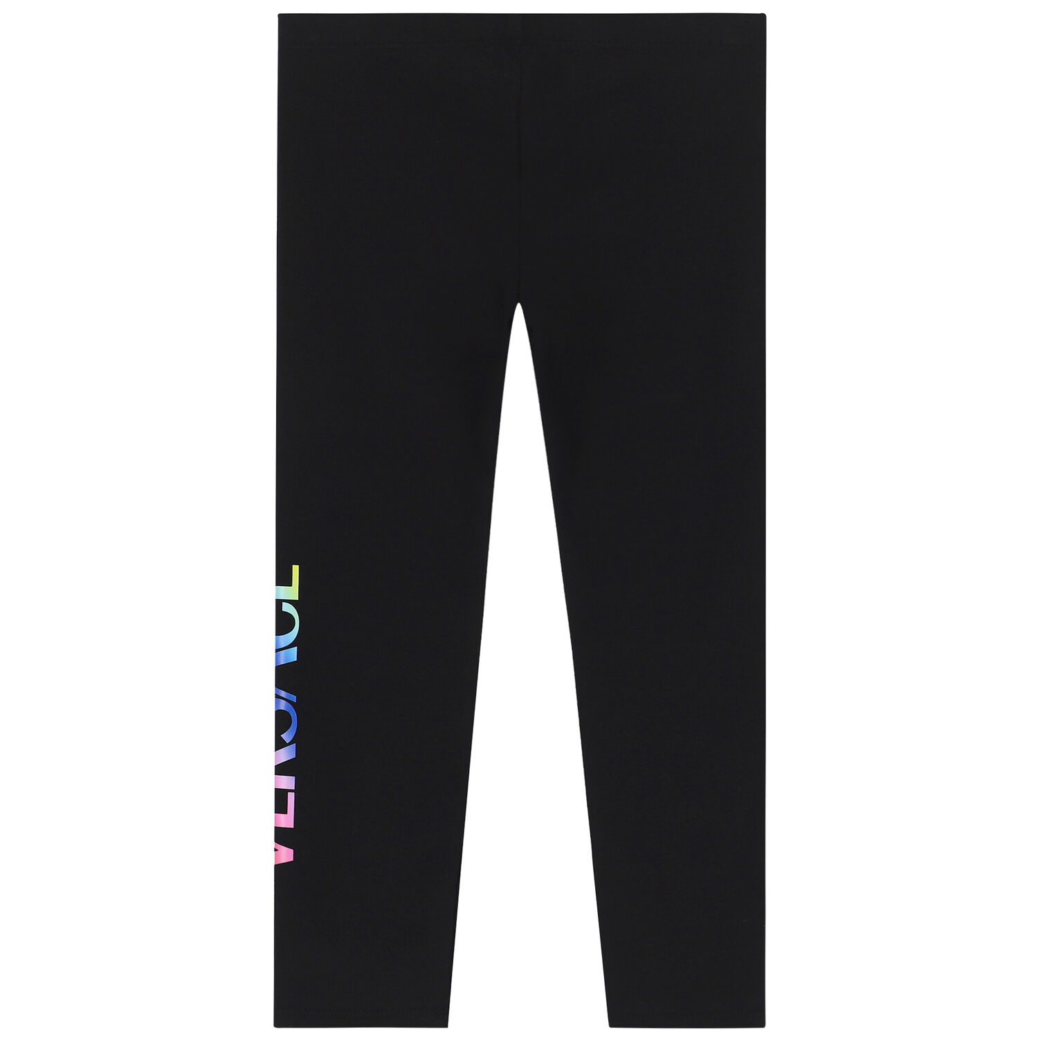 Girls Black Logo Leggings, 1, hi-res