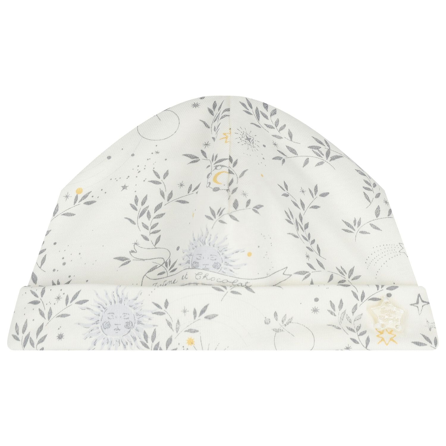 Ivory Star Baby Hat, 1, hi-res