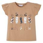 Girls Beige T-Shirt, 3, hi-res