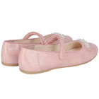 Girls Pink Pearl & Crystal Ballerina Shoes, 3, hi-res