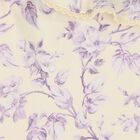 Girls Ivory & Purple Floral Swimsuit, 1, hi-res