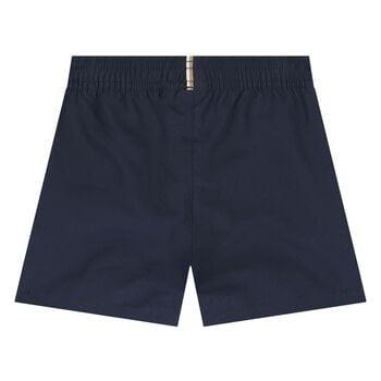 Younger Boys Navy Blue Logo Swim Shorts