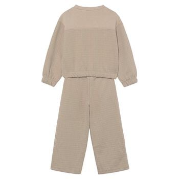 Girls Beige Trousers Set