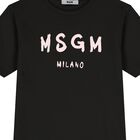 Girls Black Logo Dress, 1, hi-res