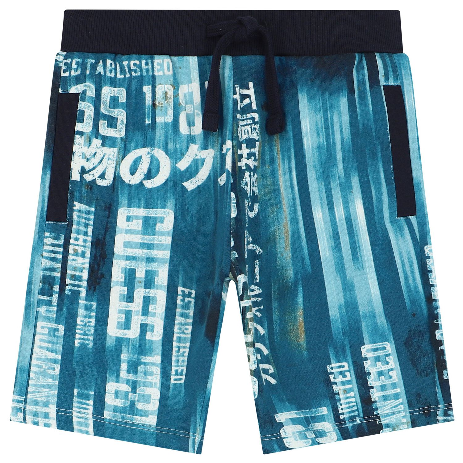 Boys Blue Logo Shorts, 4, hi-res image number null