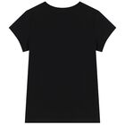 Girls Black Logo T-Shirt, 2, hi-res