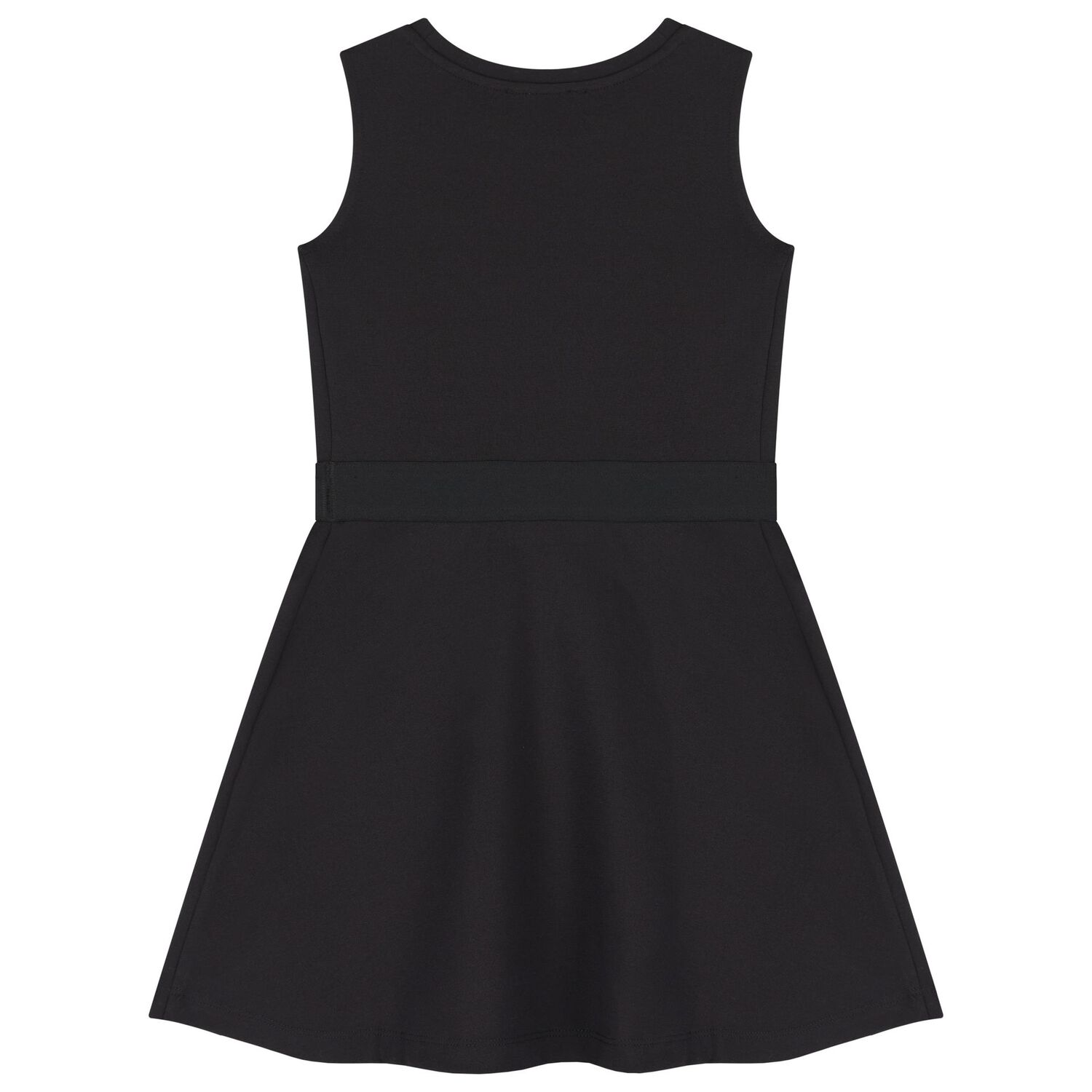 Girls Black Logo Dress, 1, hi-res