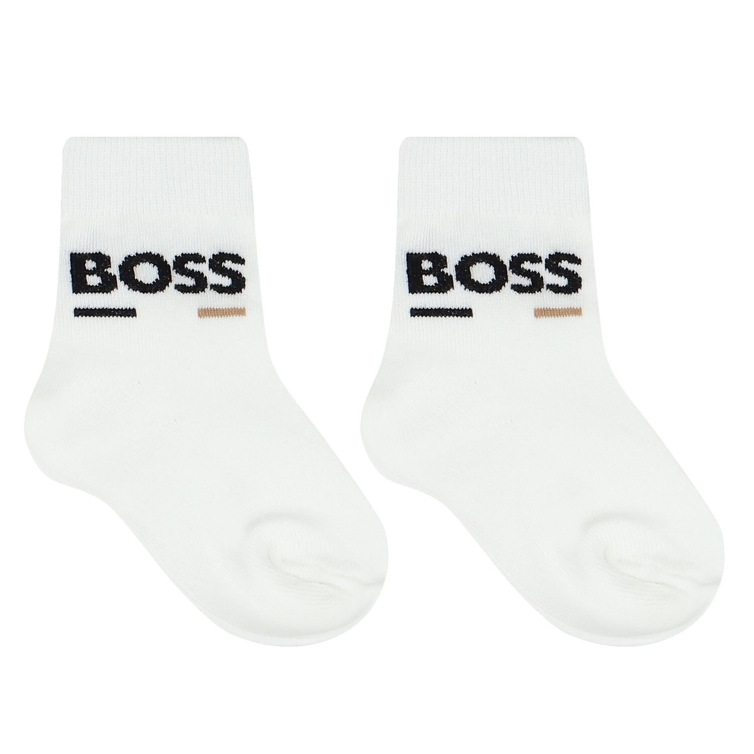 Baby Boys White Logo Socks ( 3-Pack ), 1, hi-res image number null