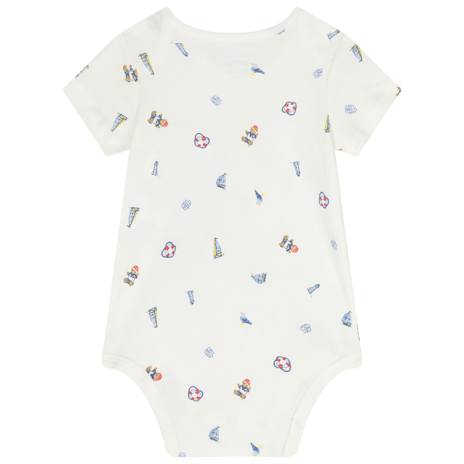 Ivory Polo Bear Bodysuits ( 2 Pack ) , 1, hi-res