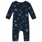 Baby Boys Navy Stars Bodysuit, 1, hi-res